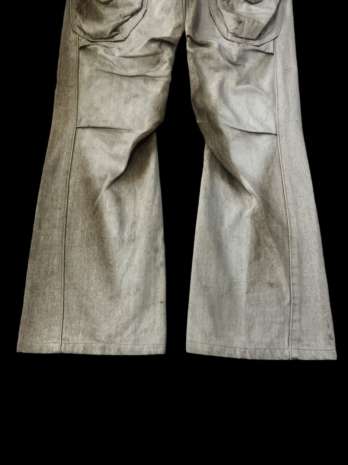 Japanese Brand FLARED💥1 of 1‼️EDWIN BUSHPANT BROWN FADED DISTRESSED DENIM Size US 31 - 6 Thumbnail