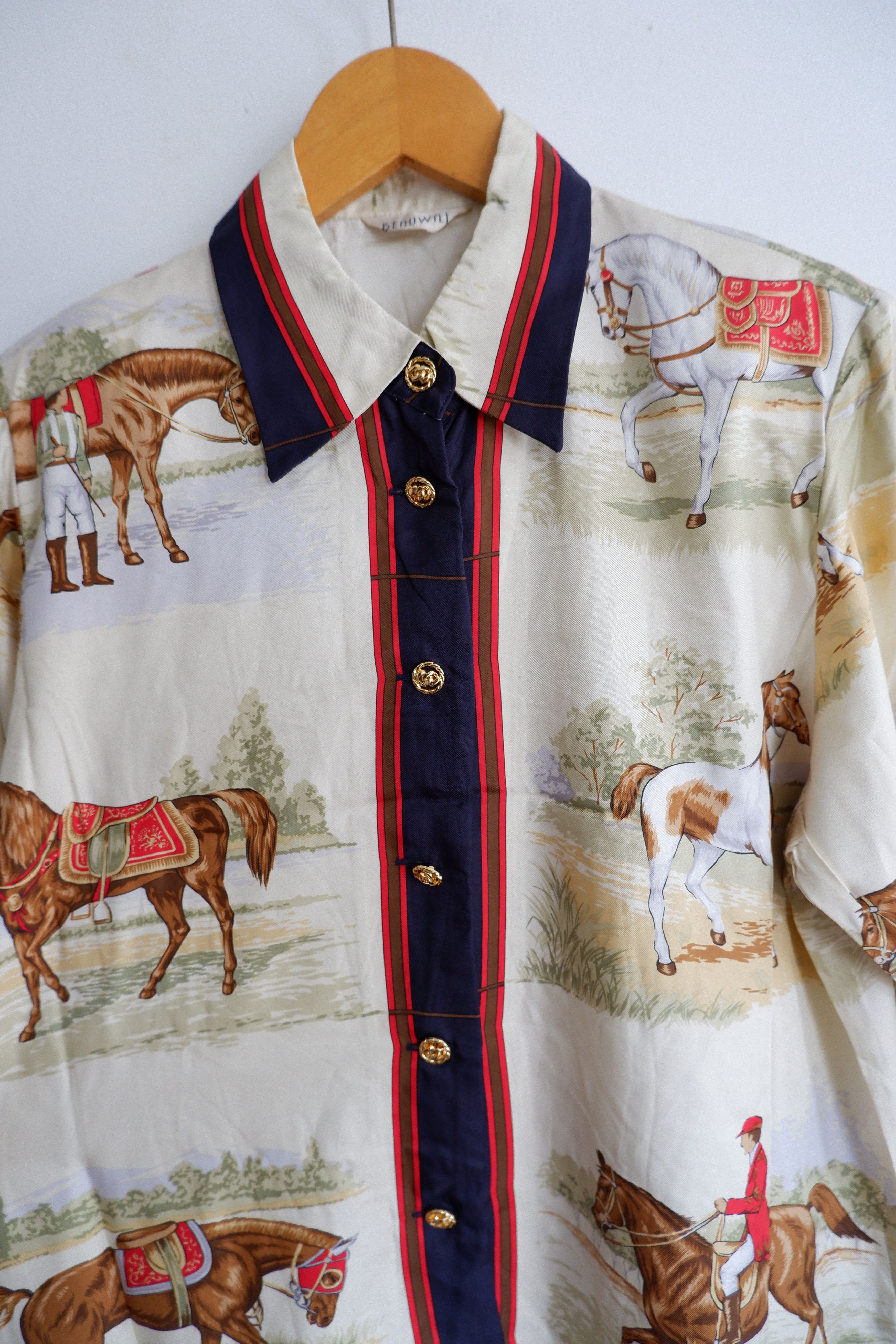 Japanese Brand Vintage Beauwill Printed Silk Shirt Size M / US 6-8 / IT 42-44 - 3 Thumbnail