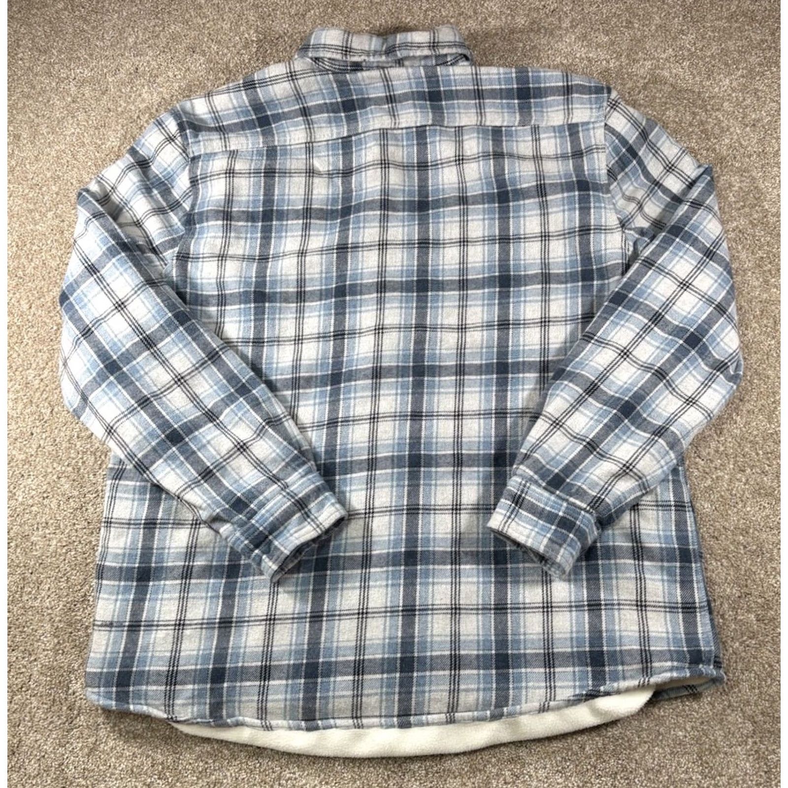 johnnie-O VINTAGE Johnnie-O Flannel Jacket Shacket Blue Sherpa Lined • Men’s XL Shirt Mens Blue Plaid 50 Chest 3-Front Pockets Regular Fit Knit/Flannel Jacket Size US XL / EU 56 / 4 - 6 Thumbnail