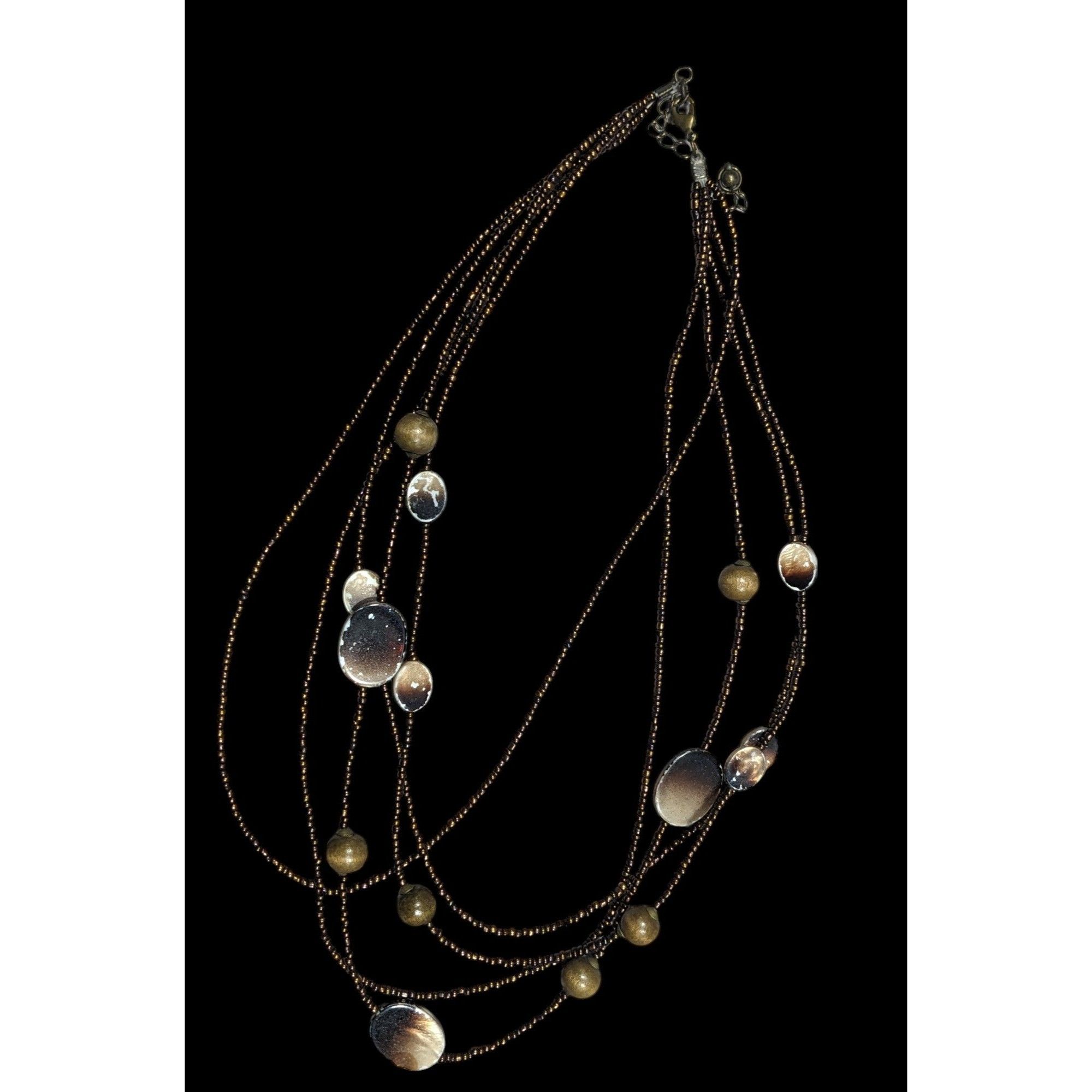 Other Bohemian Retro Multilayer Glass And Shell Beaded Necklace Size ONE SIZE - 1 Thumbnail