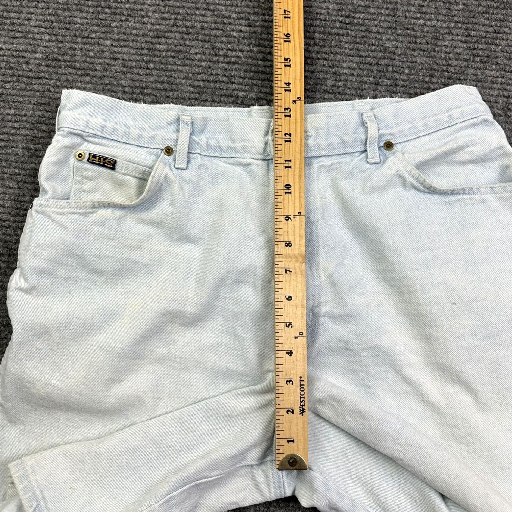 Vintage VINTAGE HIS Blues Denim Shorts Jeans Adult 33in Waist 90s Made In USA Blues Jeans Shorts Mens Size US 33 - 6 Thumbnail