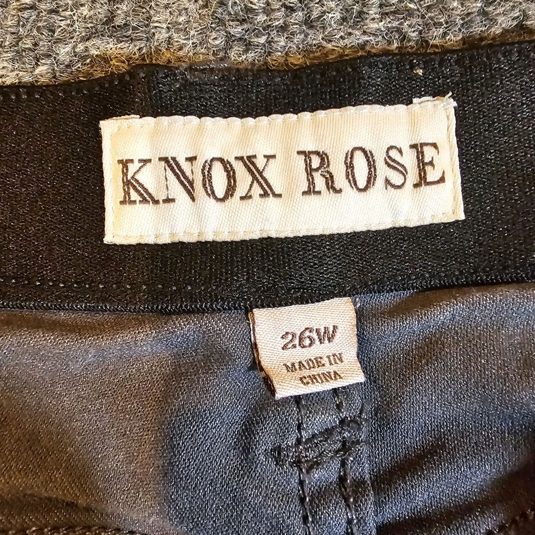 Vintage Knox Rose Jeans Womens 26W Gray Camo Skinny Stretch Elastic Waist Zippers Casual Mens Womens Girls Boys Size 26" / US 2 / IT 38 - 4 Thumbnail