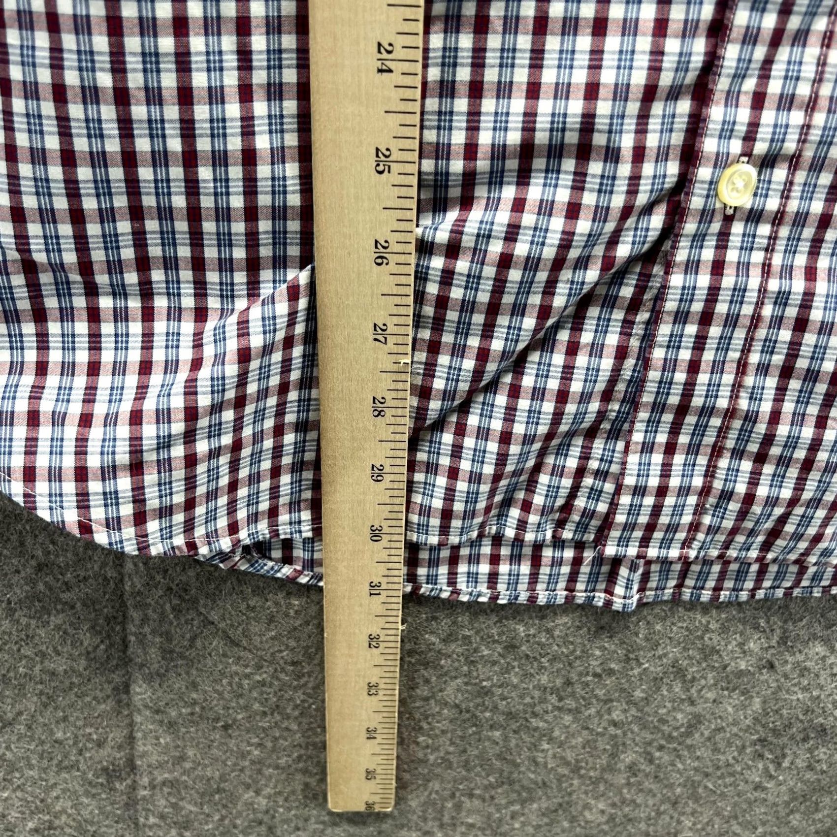 Banana Republic VINTAGE Banana Republic Shirt Men Large Adult White Red Slim Check Button Down Plaid Size US L / EU 52-54 / 3 - 5 Thumbnail