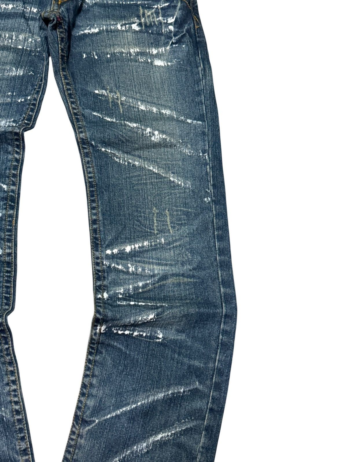 Hysteric Glamour BS RAW Distressed White Paint Splash Studded Washed De Size US 32 / EU 48 - 6 Thumbnail