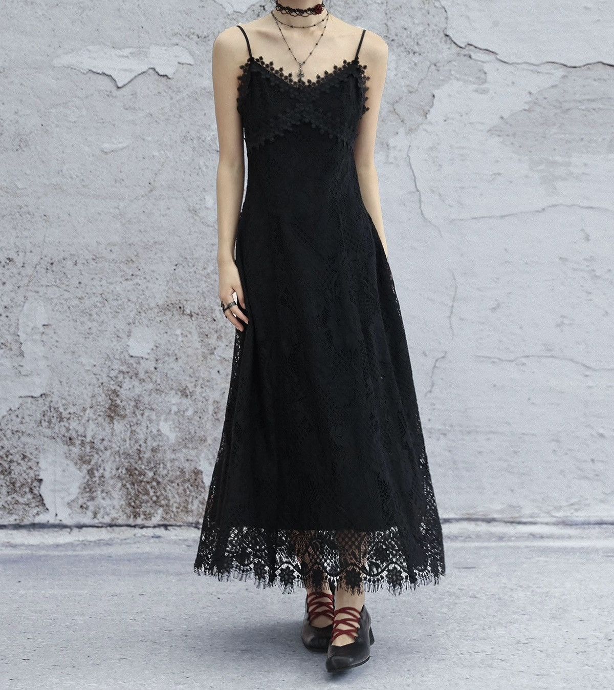 Other Black Lace Nightfall Dress Size M / US 6-8 / IT 42-44 - 2 Thumbnail
