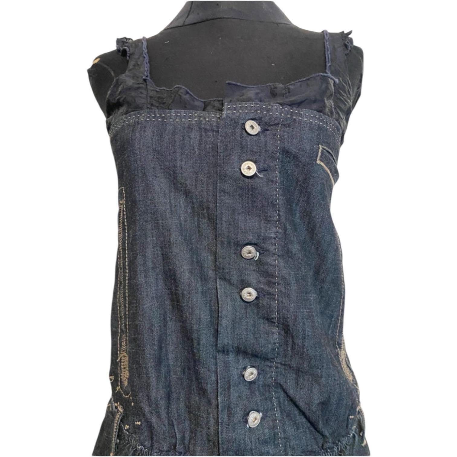 Marithe + Francois Girbaud The MfG Denim Mini Dress Size ONE SIZE - 4 Thumbnail