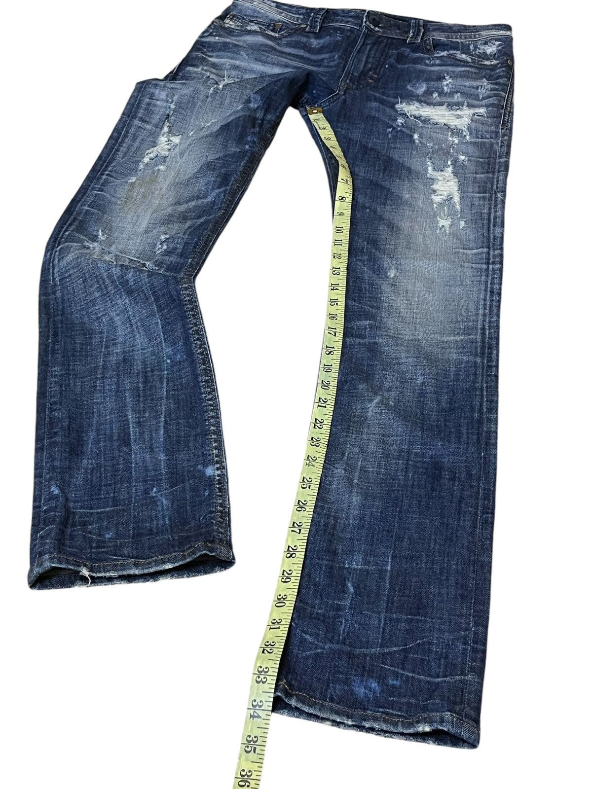 Diesel SICK🔥DIESEL SLIM SKINNY S/S 2016 DISTRESSED STYLE JEANS Size US 31 - 17 Thumbnail