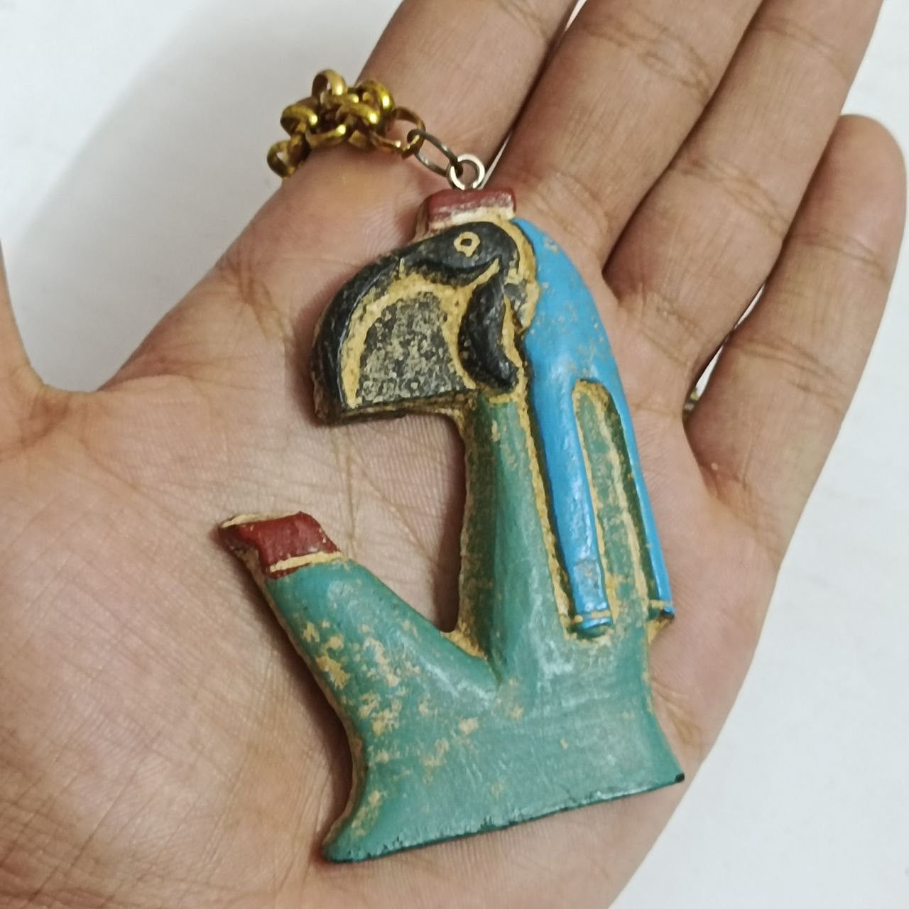 Vintage Handcrafted Egyptian pendant, ancient Thoth design, unique Size ONE SIZE - 2 Thumbnail