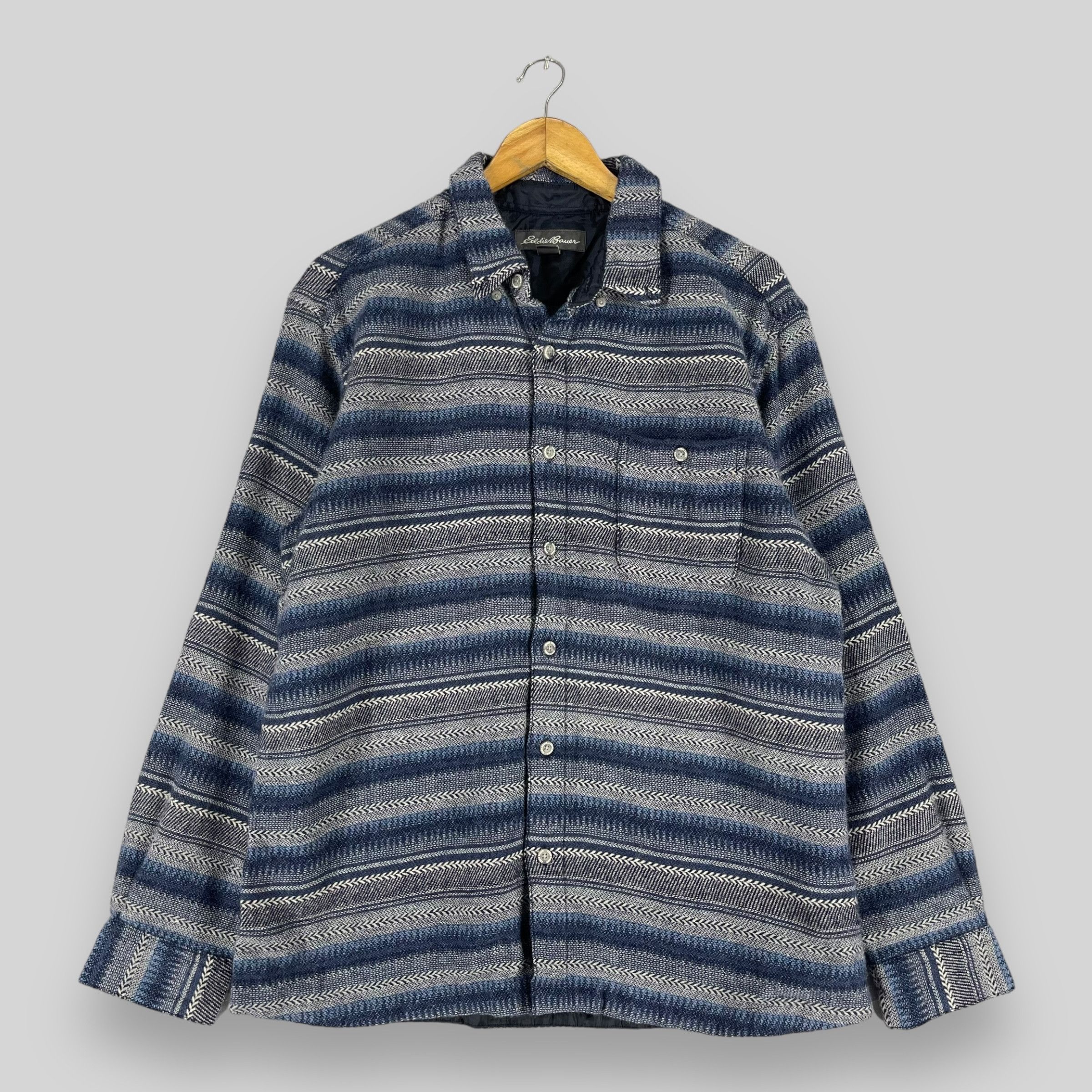 Vintage EDDIE BAUER Wool Flannel Jacket Button Up