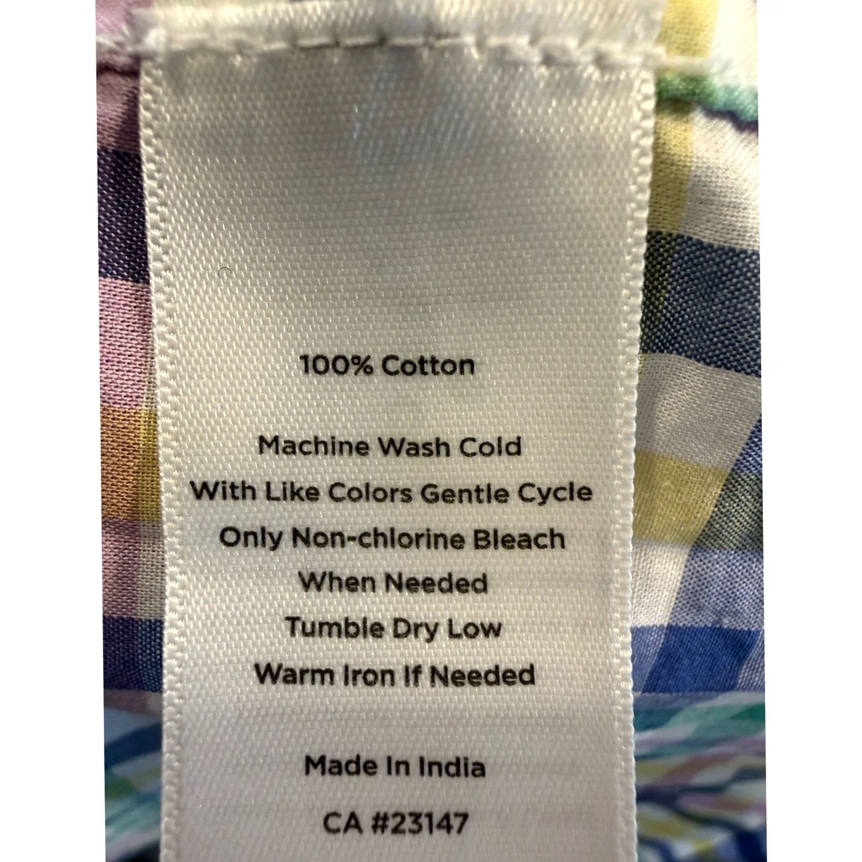 Talbots Talbots Plus Womens Multicolor Gingham Plaid Cotton Button Down Shirt 2XL Spring Size XXL / US 16-18 / IT 52-54 - 4 Thumbnail