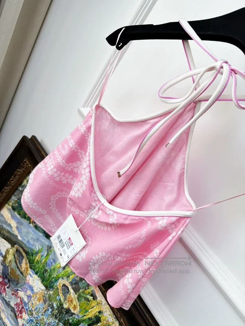 Chanel Chanel Pink printed hanging neck strap vest Size XS / US 0-2 / IT 36-38 - 2 Thumbnail