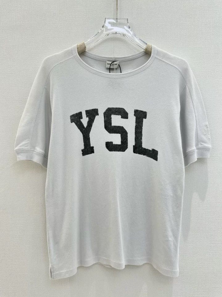 Saint Laurent Paris Saint Laurent YSL white letter Tshirt Saint Laurent Paris Saint Laurent YSL white letter Tshirt