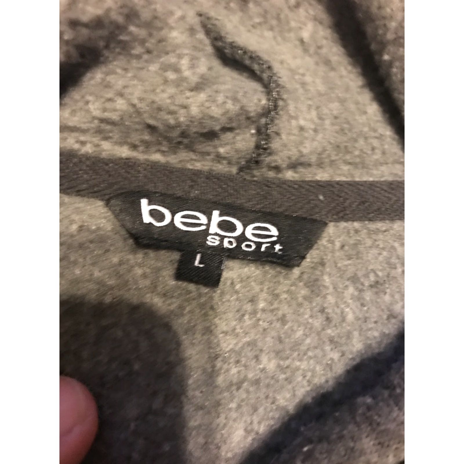 Bebe Bebe Sport Hoodie Women's Pullover Size L Gray Logo Solid Activewear Size L / US 10 / IT 46 - 3 Thumbnail