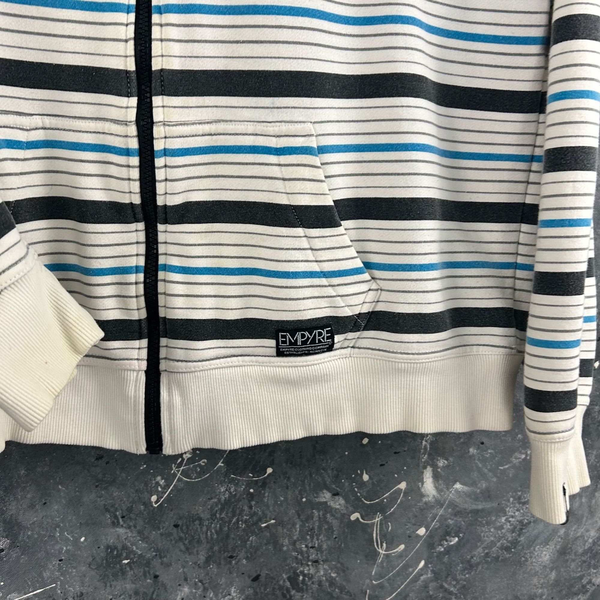 Empyre × Vintage Vintage Empyre stripe fleece hoodie Size US L / EU 52-54 / 3 - 4 Thumbnail