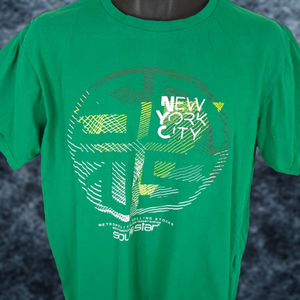 Vintage Soul Star New York City T Shirt Mens L Green Crew Neck Short Sleeve City Souvenir Mens House Size US L / EU 52-54 / 3 - 1 Thumbnail