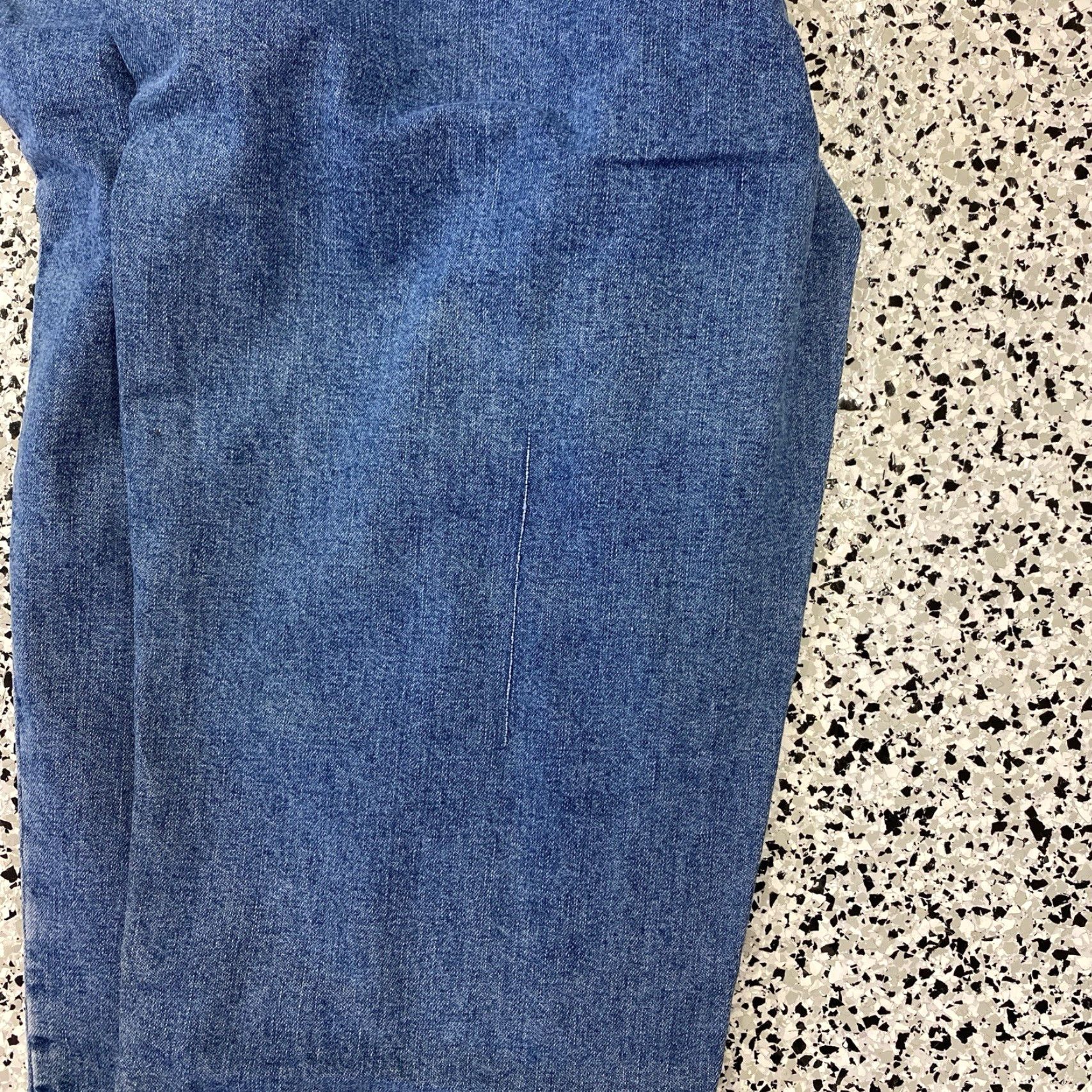 Lee VINTAGE Lee Mom Jeans Womens 12 M 29x31 Denim Blue 100% Cotton USA Jeans Womens 80s Retro Logo Pocket Style Tapered Relaxed Size 29" - 7 Thumbnail