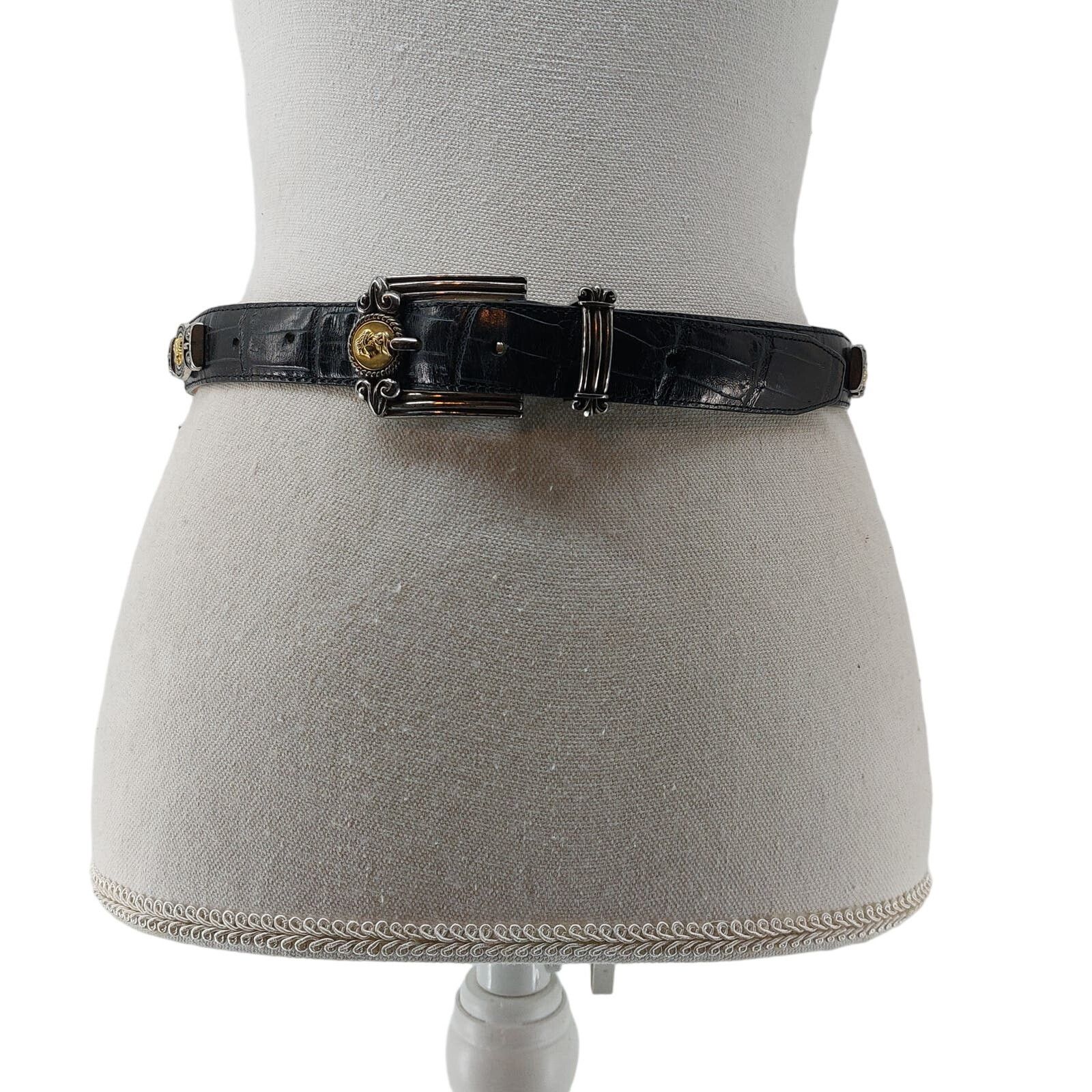 Brighton Brighton Museum Collection Black Leather Belt Coins M Size ONE SIZE - 1 Thumbnail