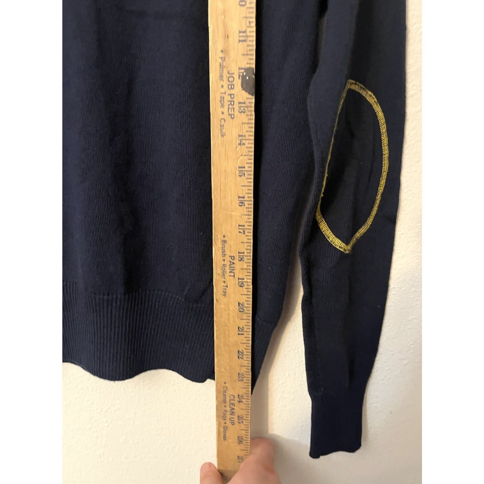 Ariat Ariat Sweater Pullover Womens Navy Merino Wool Blend Knit Elbow Patch V-Neck M Size M / US 6-8 / IT 42-44 - 5 Thumbnail