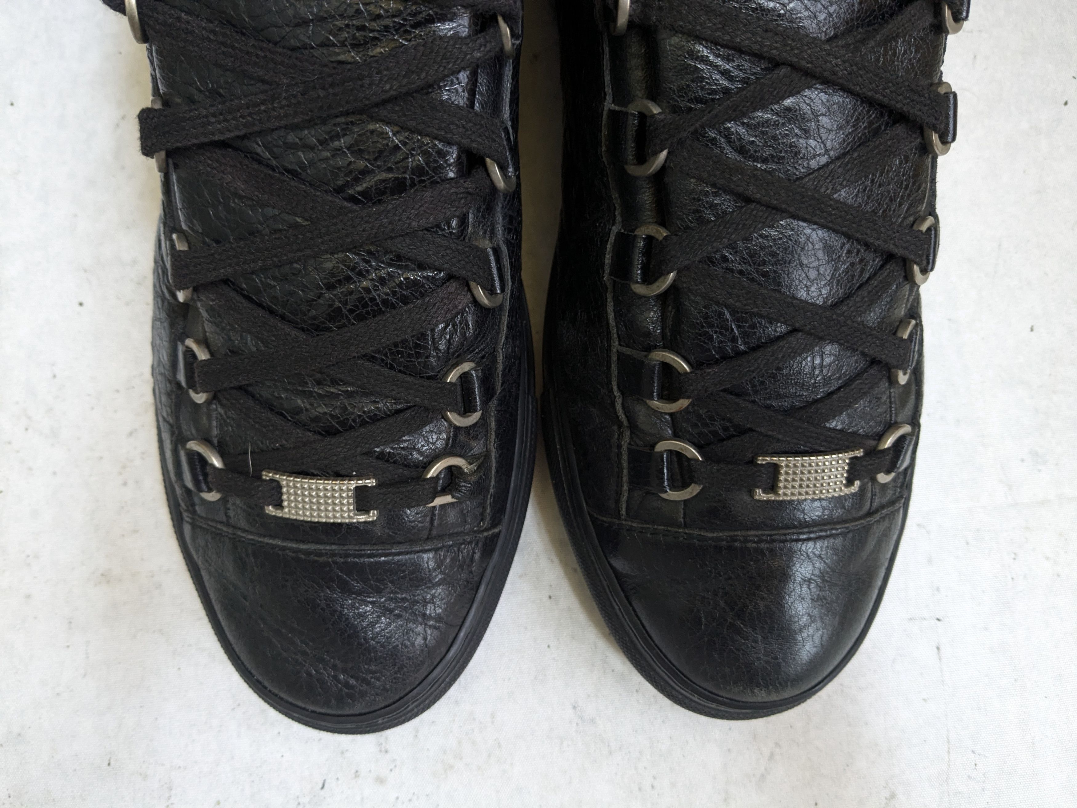 Balenciaga Balenciaga Arena Black 9 Leather High Tops Size US 9 / EU 42 - 4 Thumbnail