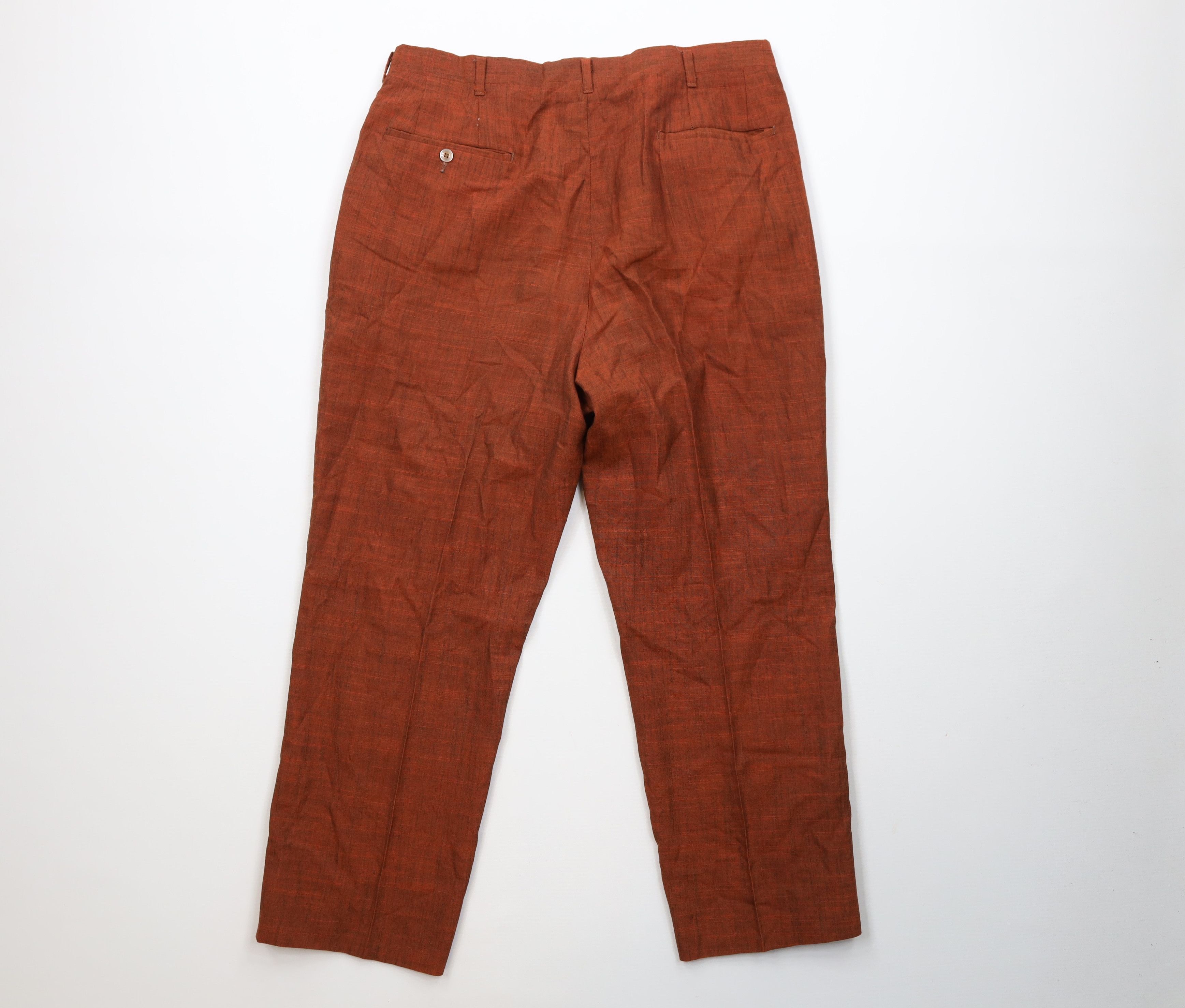 Vintage Vintage 50s Rockabilly Fleck Rayon Gabardine Chino Pants USA Size US 34 / EU 50 - 11 Thumbnail