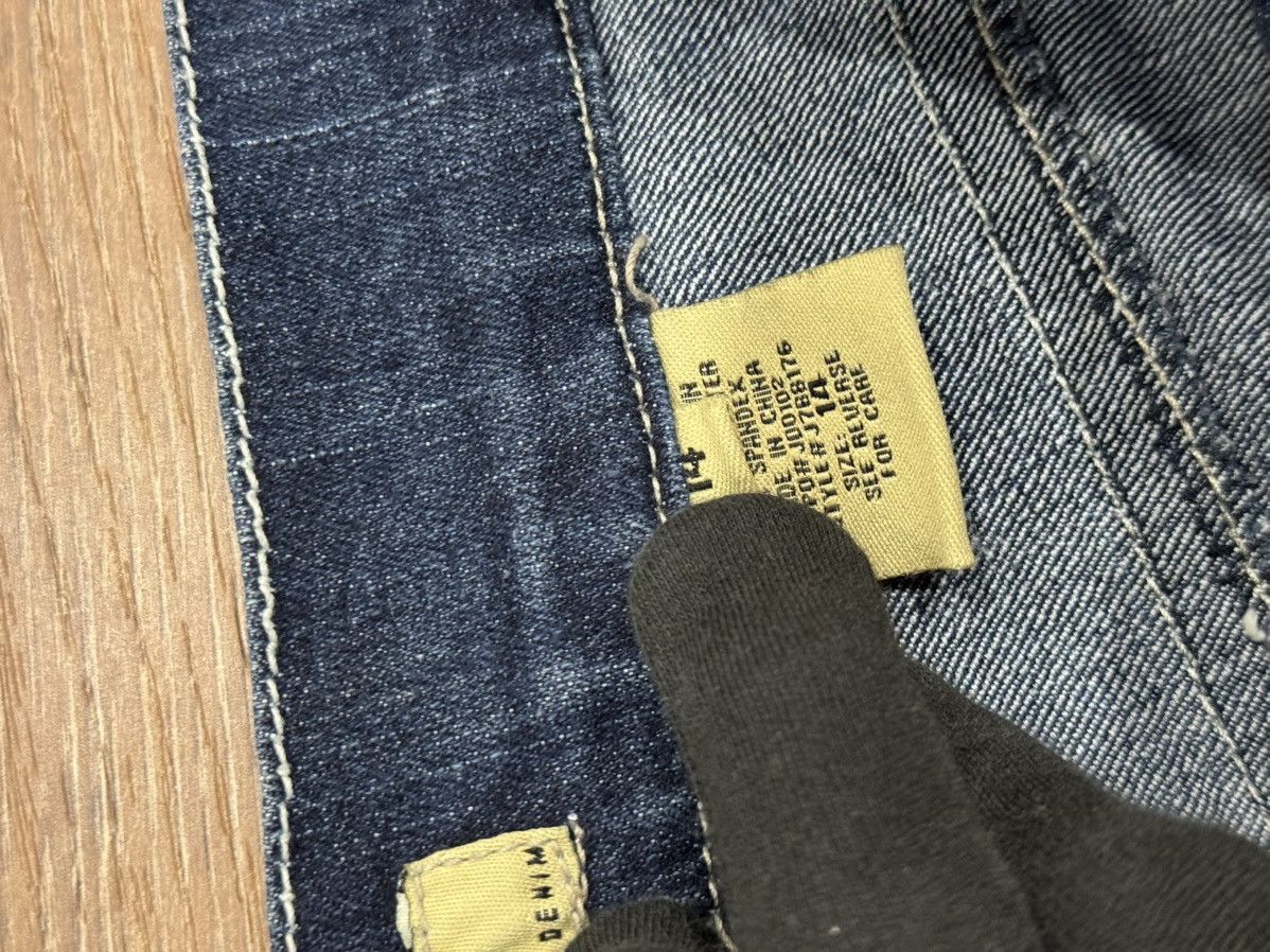 Jean Jean Dazur Distressed Bootcut Jeans Y2K Dark Wash Flared Size 36" / US 14 / IT 50 - 12 Thumbnail