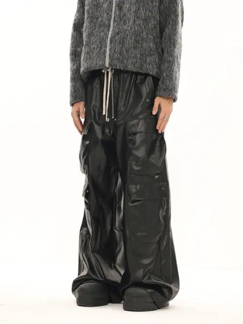 VIBE Baggy Leather Jeans Size US 28 / EU 44 - 6 Thumbnail