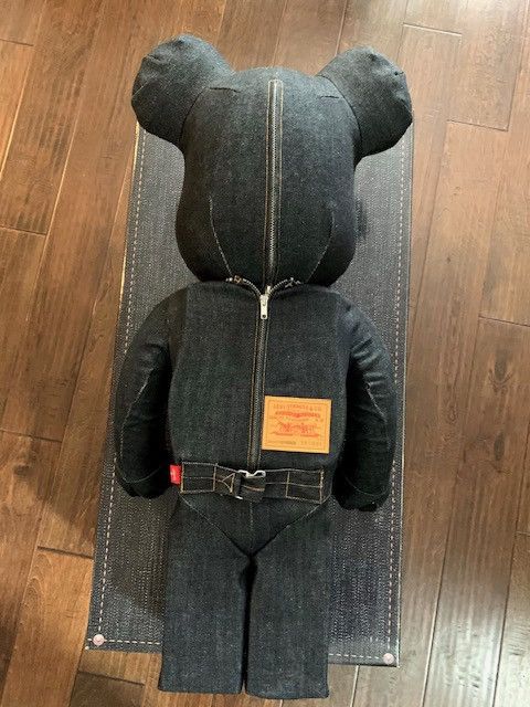 Medicom Toy MEDICOM 1000% BEARBRICK LEVIS 501 BLACK DENIM NUMBERED Size ONE SIZE - 2 Thumbnail