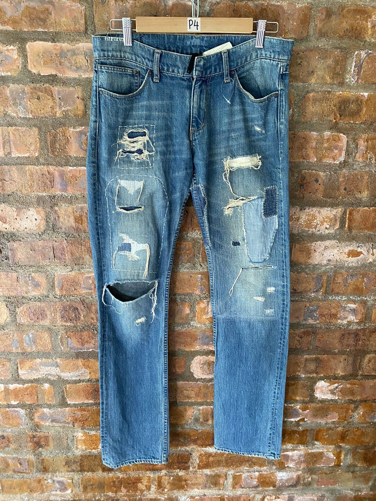 Fadeless 2000s Fadedless Japan patchwork distresses denim Size US 32 / EU 48 - 2 Thumbnail