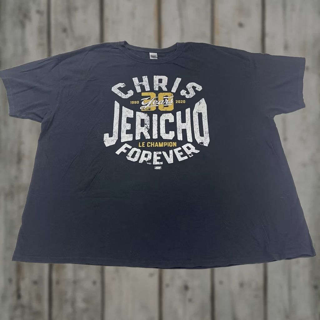 Gildan VINTAGE AEW Chris Jericho 3XL T-Shirt Black Unisex Adults Short Sleeve 30 Years Le Champion Forever Wrestling Mens Boys Girls Size US XXL / EU 58 / 5 - 1 Thumbnail