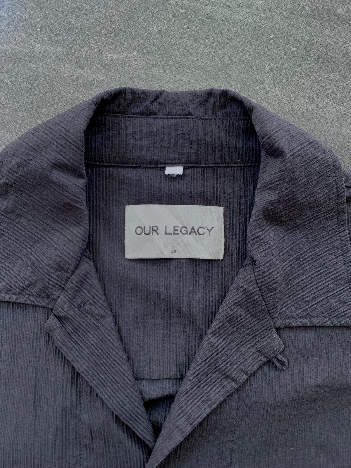 Our Legacy FREE TAX! Pleated Textured Open Collar Shirt Size US M / EU 48-50 / 2 - 6 Thumbnail