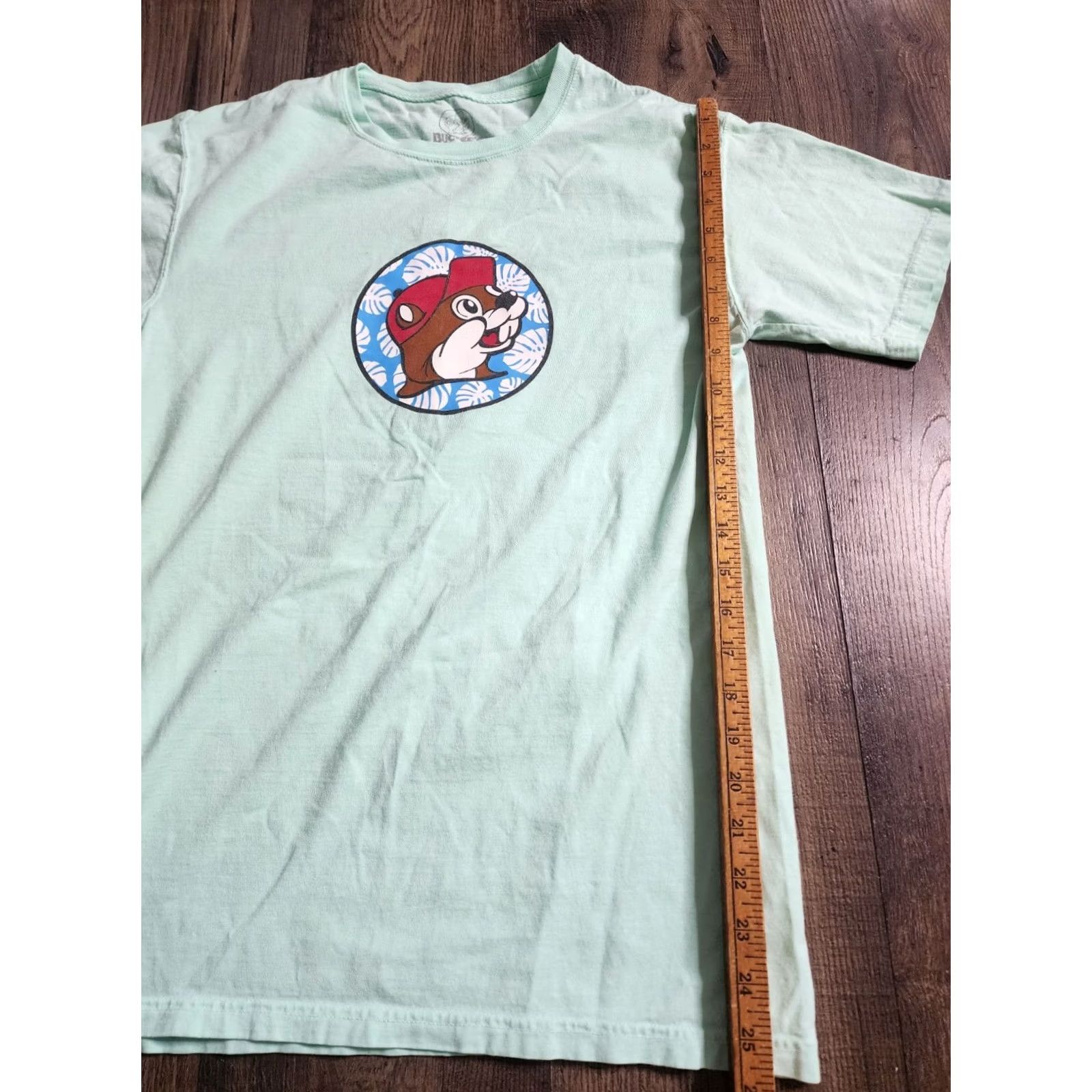 Doublet Buc-Ees Mens T-Shirt Shirt Short Sleeve Crew Neck Green COtton Double Sided Tropical Parrot Bucees Texas Vintage No Size US S / EU 44-46 / 1 - 3 Thumbnail