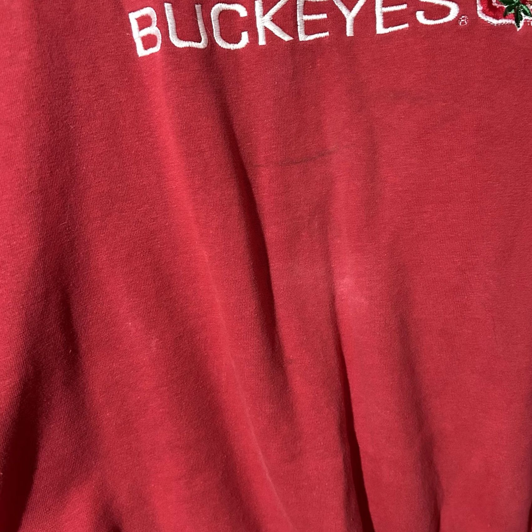 Vintage VINTAGE Buckeyes Ohio State Majestic Sweatshirt 2XL Red Mens 90s Pullover Size US XXL / EU 58 / 5 - 4 Thumbnail