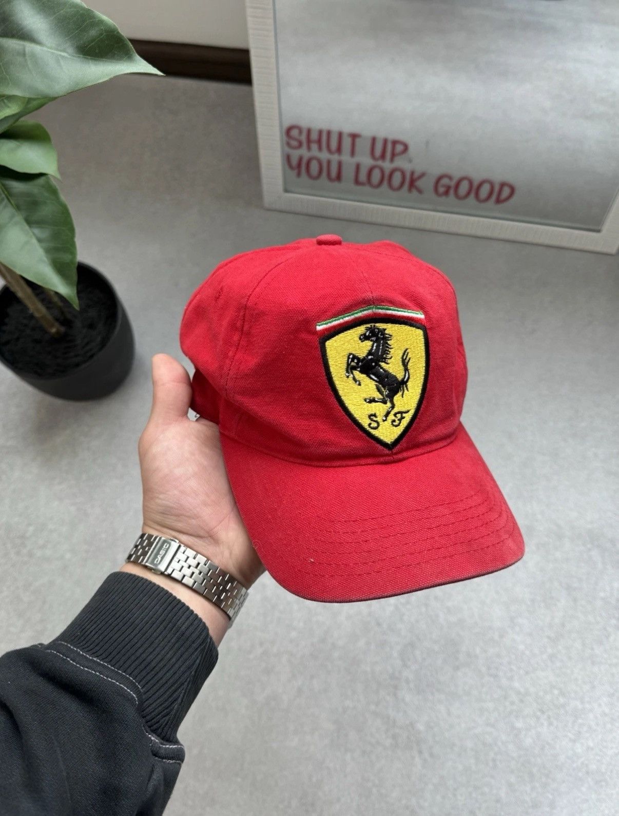 Ferrari Vintage Ferrari 90s Official Product Big Logo Racing Red Cap Size ONE SIZE - 2 Thumbnail