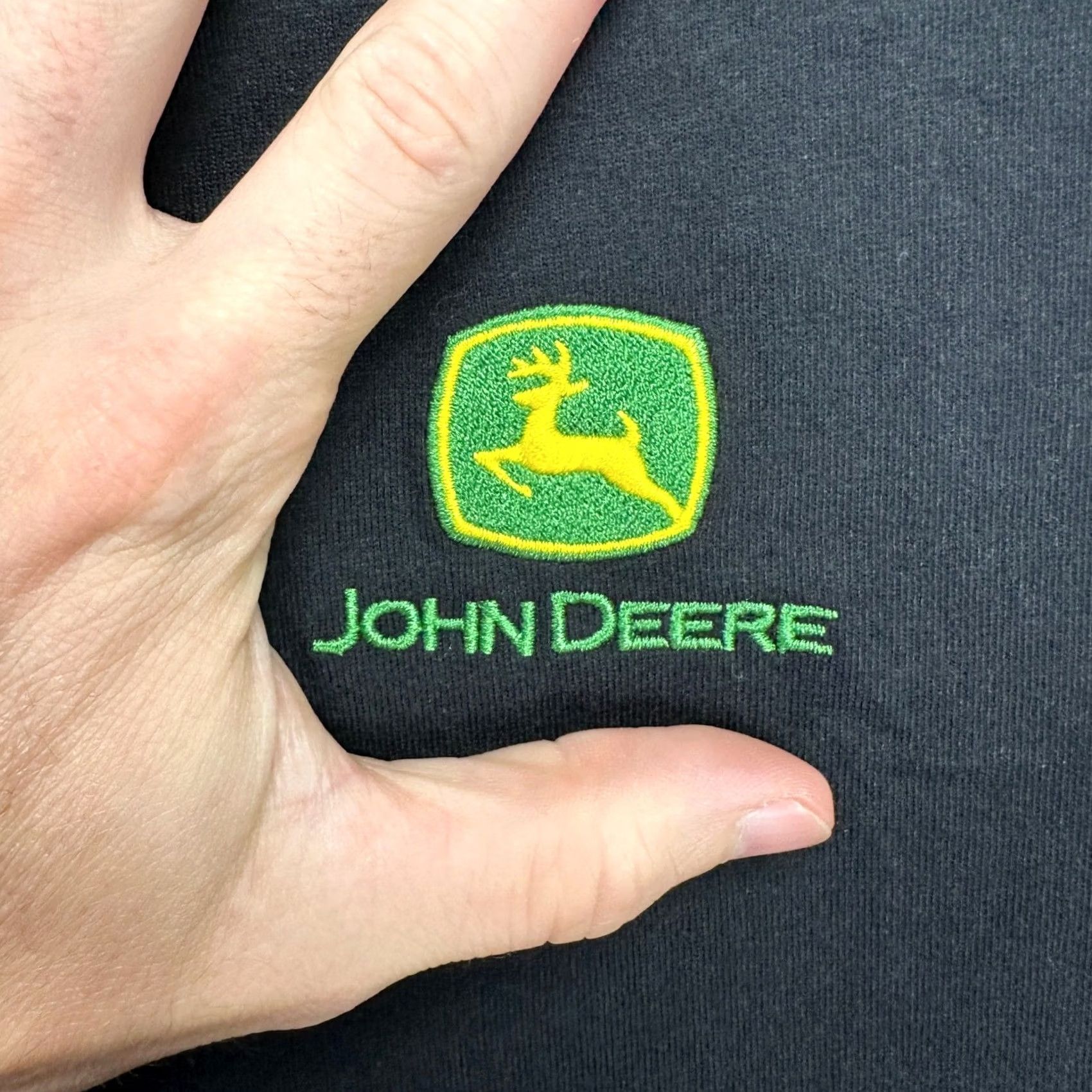 John Deere John Deere Mens T-Shirt Large Black Nothing Runs Like A Deere Tee Short Sleeve Size US L / EU 52-54 / 3 - 6 Thumbnail