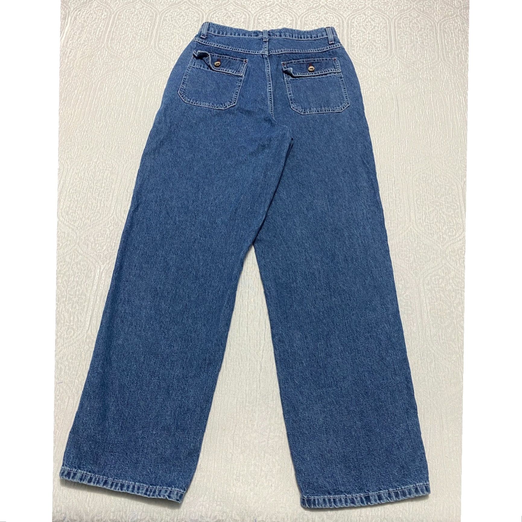 Faded Glory VINTAGE Faded Glory Jeans Women’s 28 Blue High Rise Wide Leg Denim 5-Pocket Button Closure Spring Summer Fall 90s Grunge Hipster Mens? Girls? Size 28" / US 6 / IT 42 - 3 Thumbnail