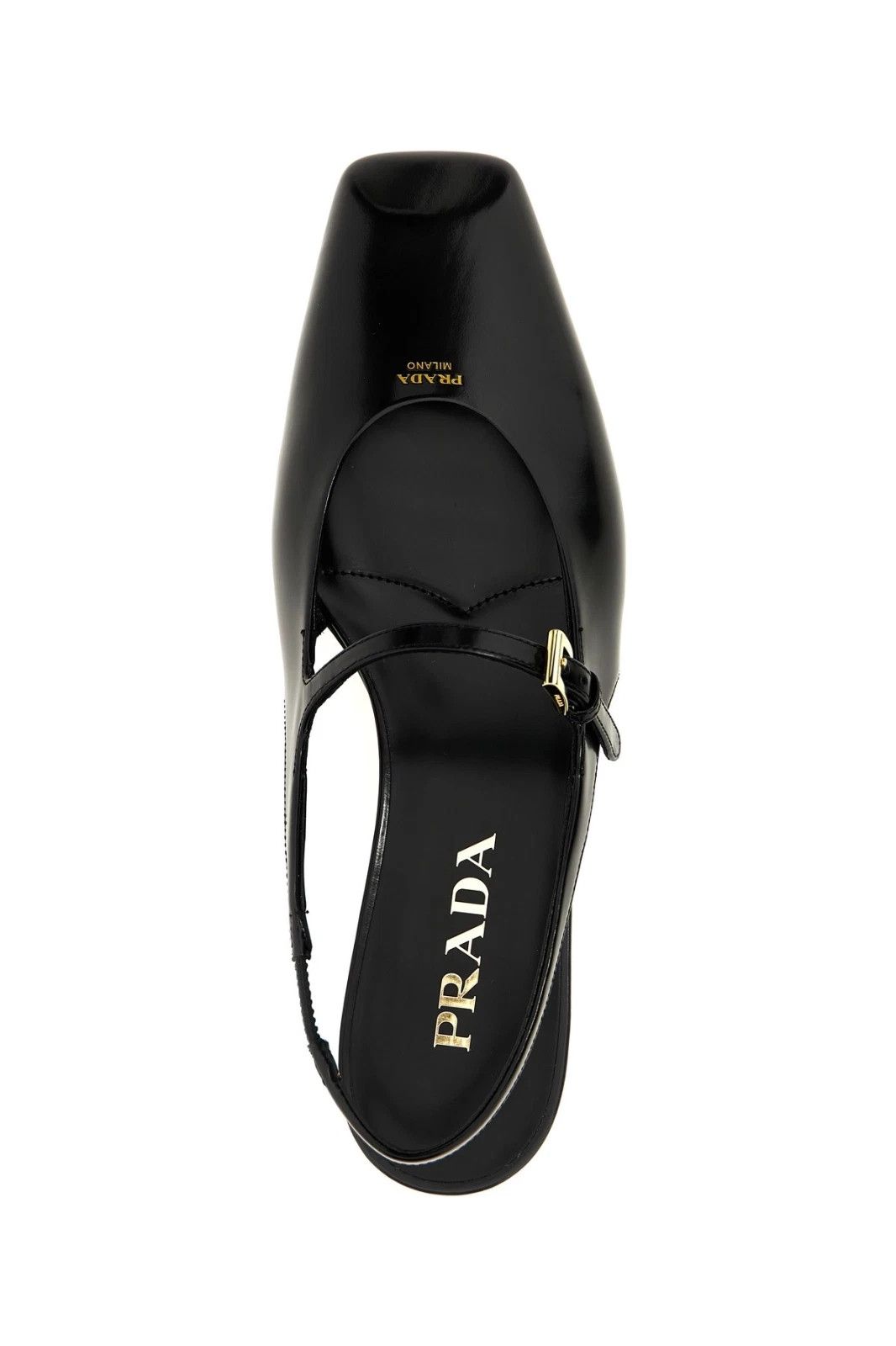 Prada PRADA Black Leather Slingback New And Authentic Size US 10 / IT 40 - 4 Thumbnail