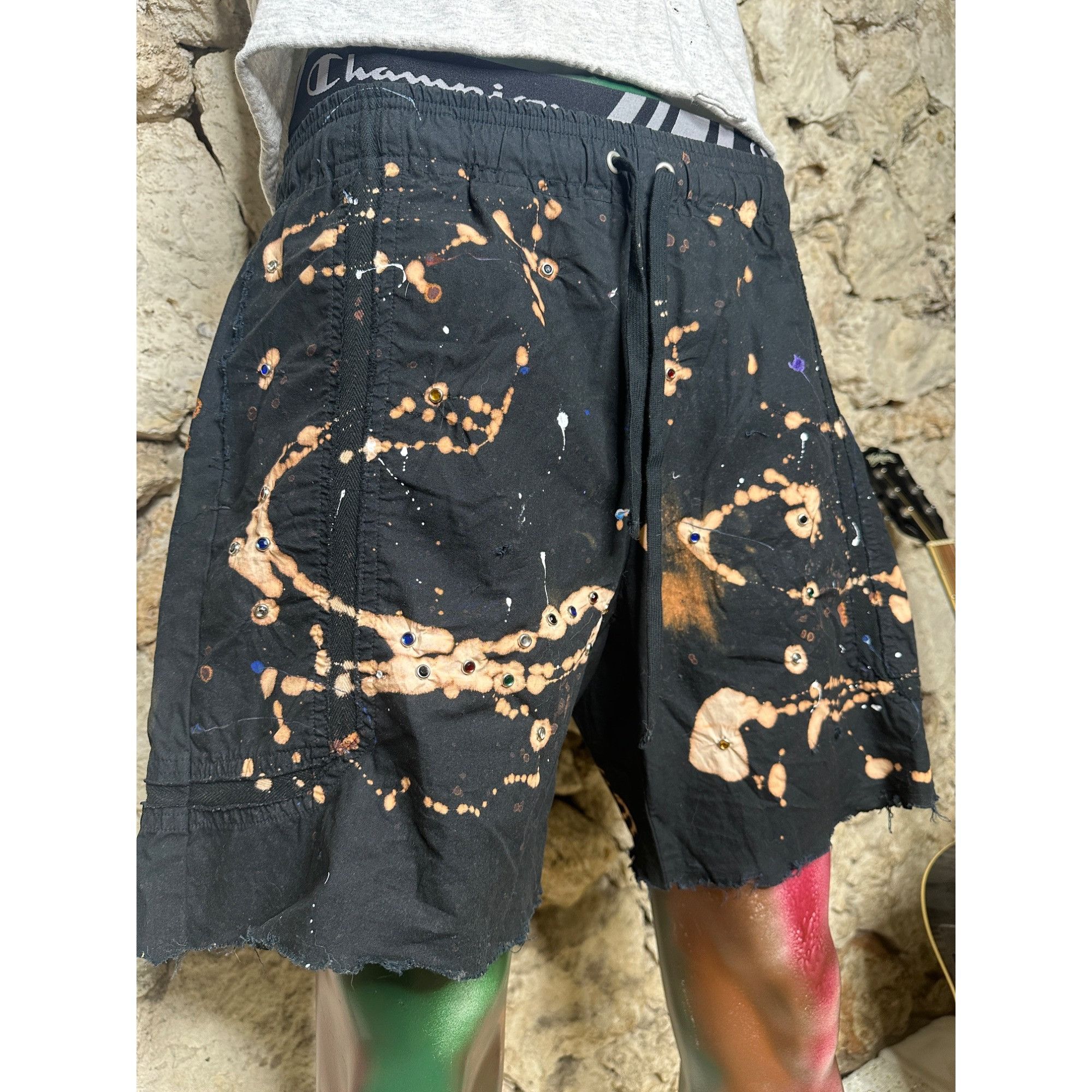 Handmade × John Elliott DRO Lab Custom 1/1 ART x John Elliott Distressed Shorts Size US 34 / EU 50 - 15 Thumbnail