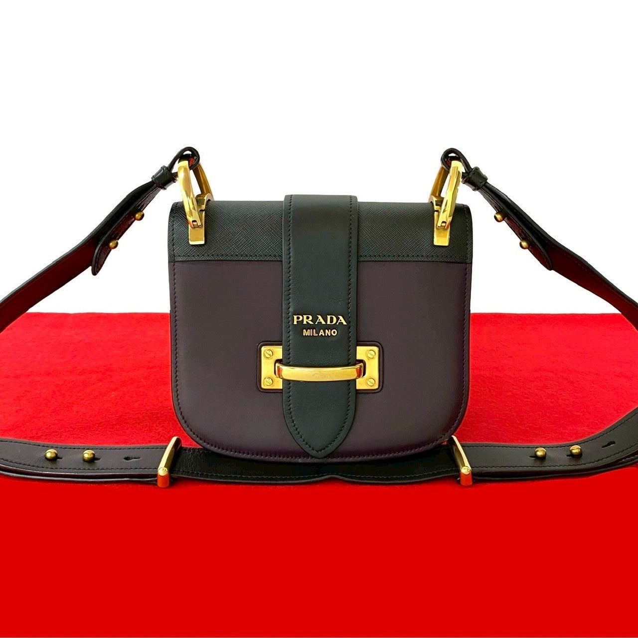 Prada Prada Shoulder Bag Black Leather Size ONE SIZE - 1 Thumbnail
