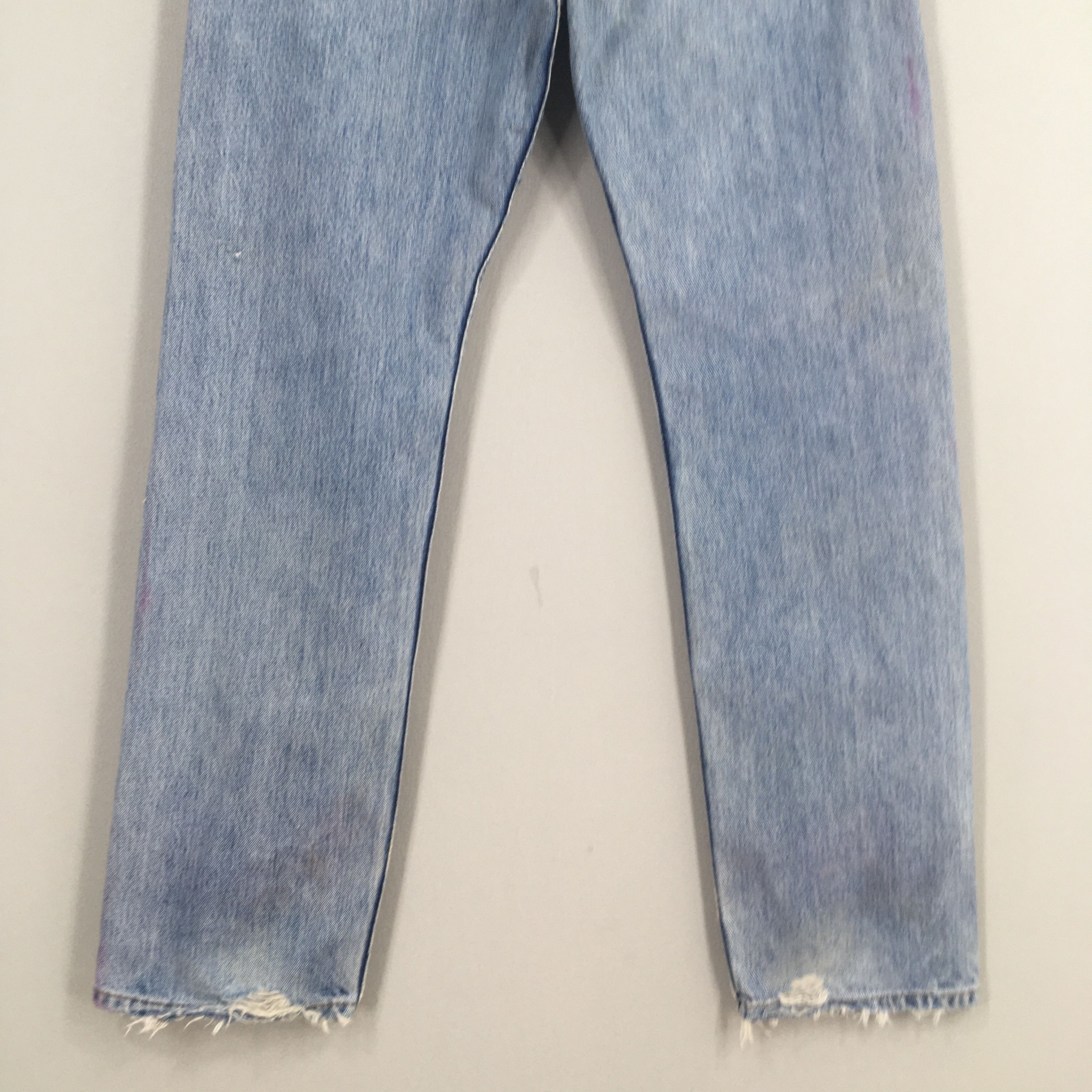 Levi's Size 30x30.5 Vintage 90s Levi's 501 Faded Blue Jeans Size US 30 / EU 46 - 10 Thumbnail