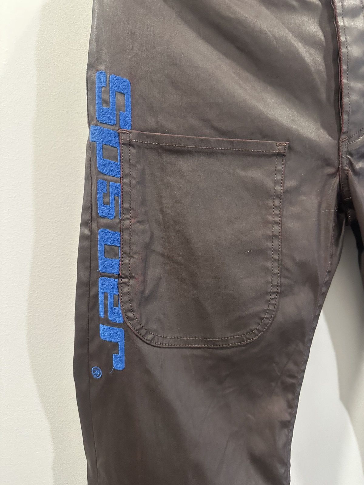 Sp5der Spider Worldwide Coated Front Pocket Jeans Size US 34 / EU 50 - 2 Thumbnail