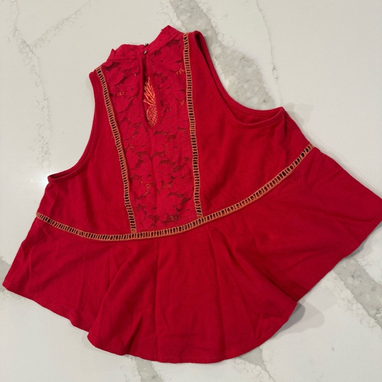 Free People Free People Flora Embroidered High Neck Tank Top Women’s XS Size XS / US 0-2 / IT 36-38 - 12 Thumbnail