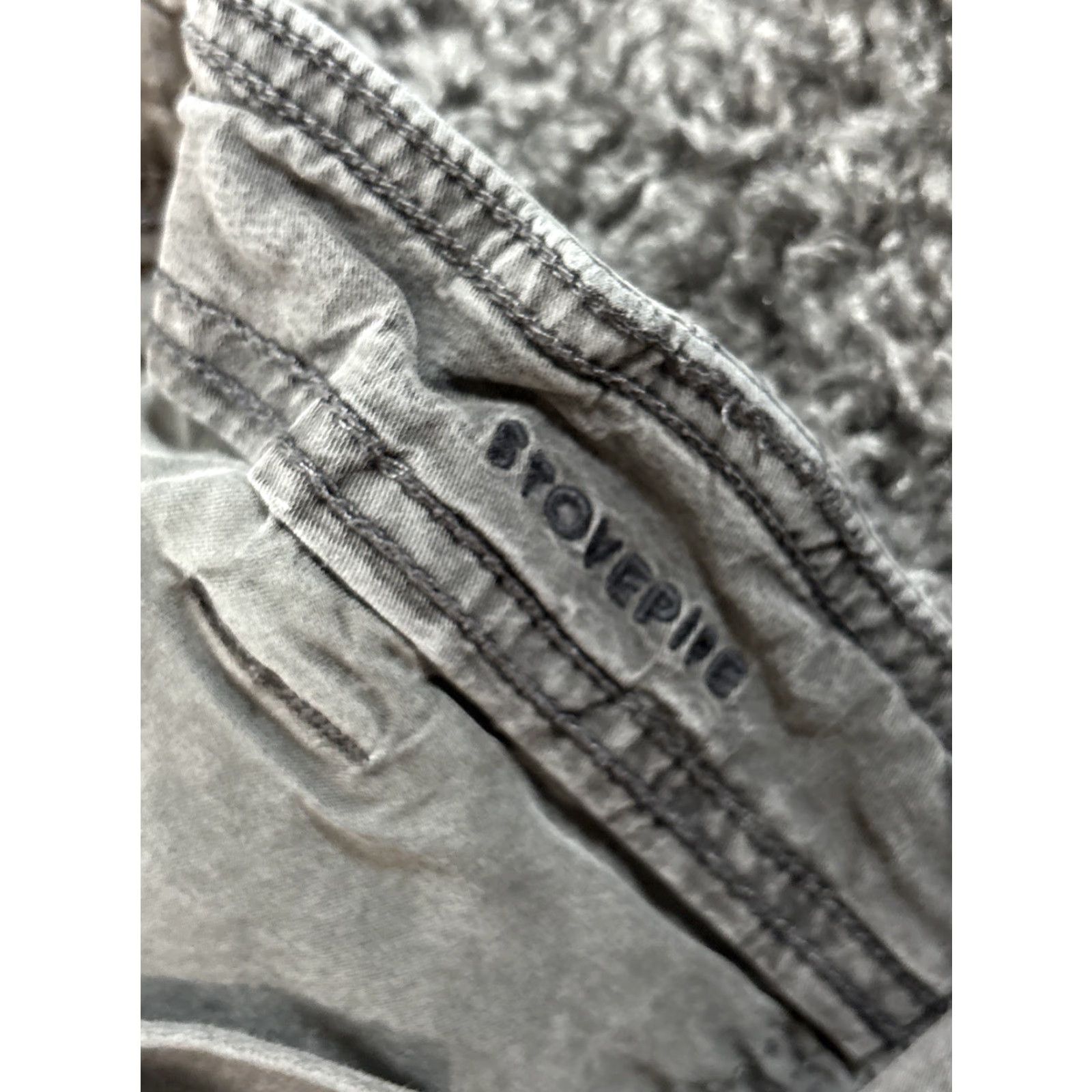 Vintage American Eagle Jeans Stovepipe Womens Size 6 Short Stretch Distressed Gray Size 28" / US 6 / IT 42 - 7 Thumbnail