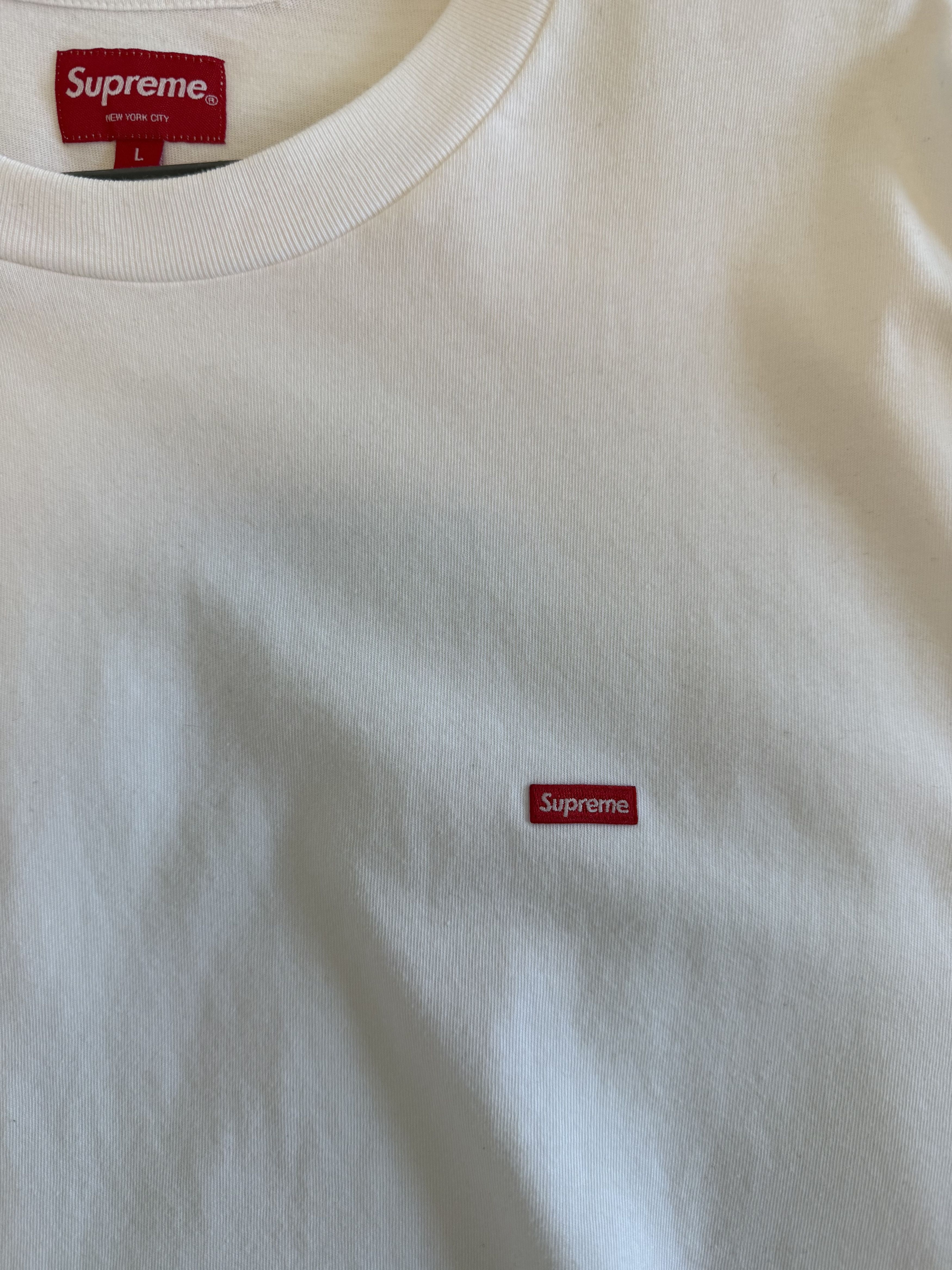Supreme Supreme Small Box Long-Sleeve Tee 'White' Size US L / EU 52-54 / 3 - 3 Thumbnail