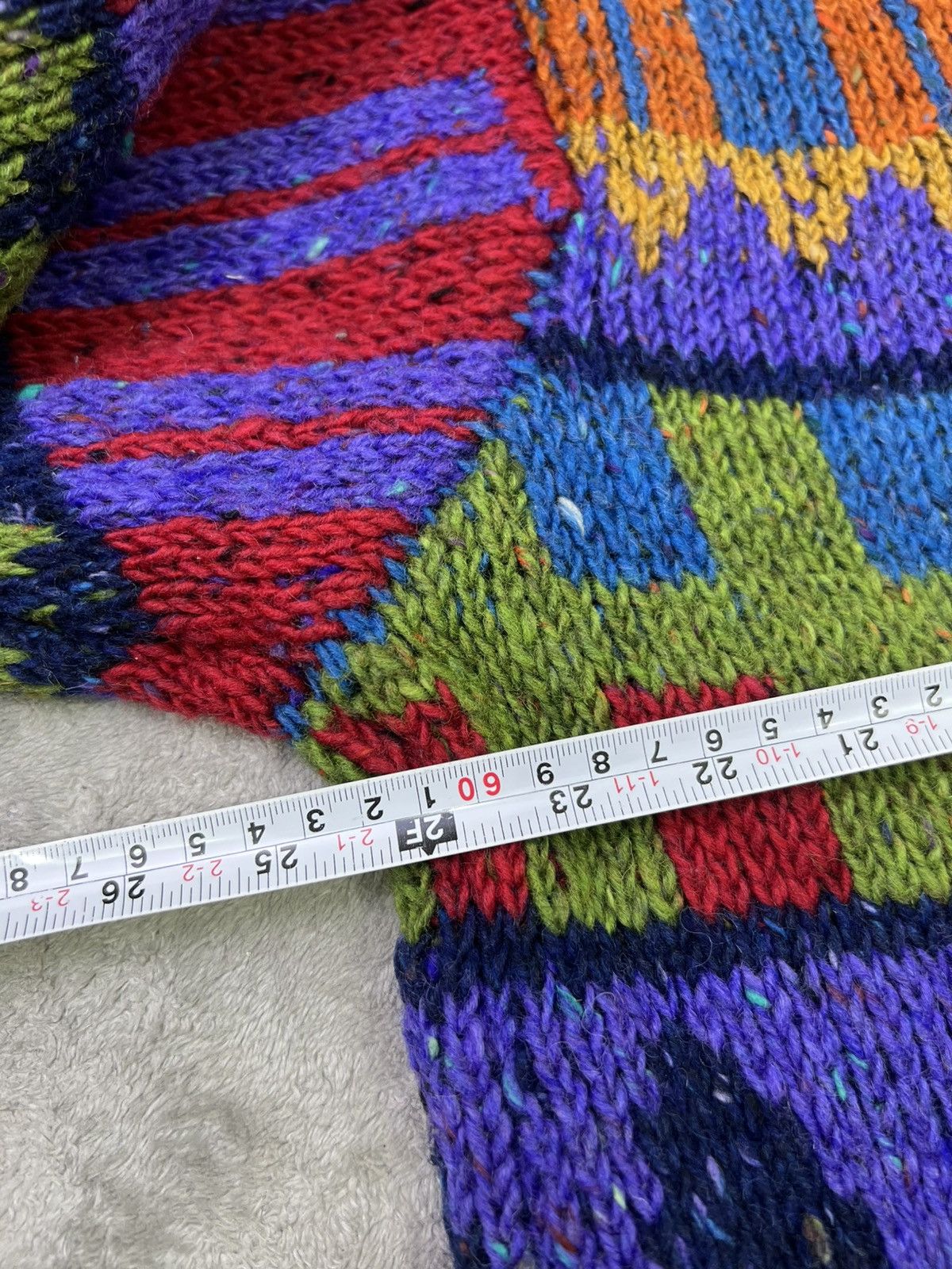 Other Irish Pure NewWool Geometric KnitSweater Handmade Multicolor Size US L / EU 52-54 / 3 - 8 Thumbnail