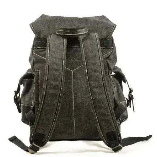 Japanese Brand Vintage Outdoor Travel Canvas Leather Backpack Size ONE SIZE - 4 Thumbnail