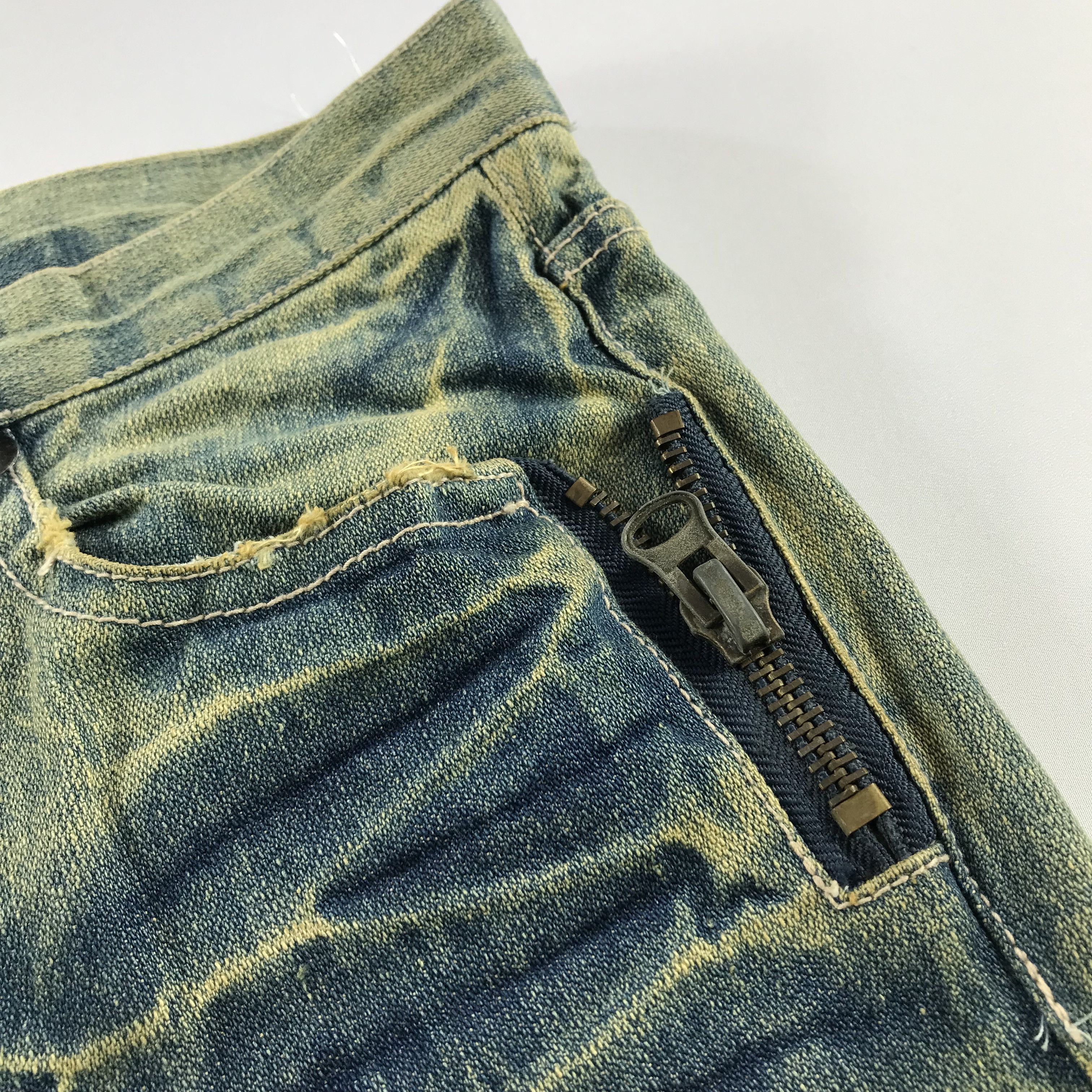 Japanese Brand Japanese Brand Limited Jeans Mud Wash Distressed Denim Size US 32 / EU 48 - 11 Thumbnail