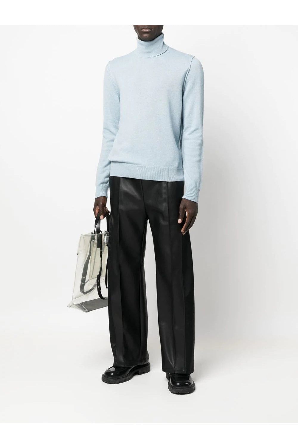Maison Margiela o1y1124 Long Sleeves Turtleneck Sweater In Blue Size US S / EU 44-46 / 1 - 2 Thumbnail