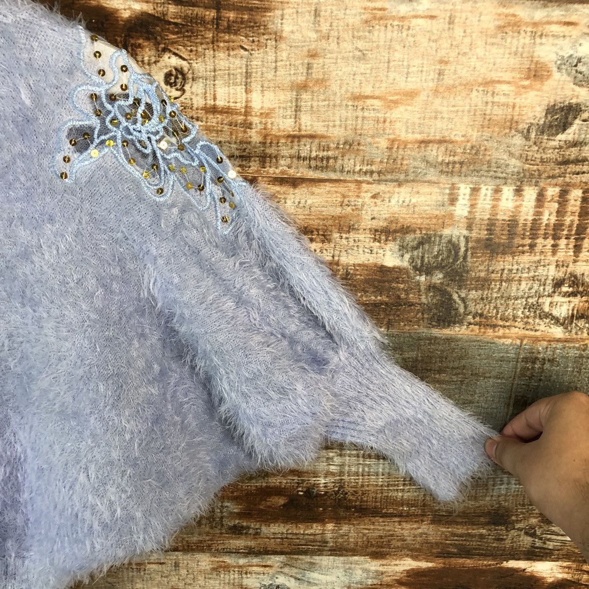 Homespun Knitwear DL Japanese Brand Blue Cloaks Knitwear #C229 Size S / US 4 / IT 40 - 8 Thumbnail