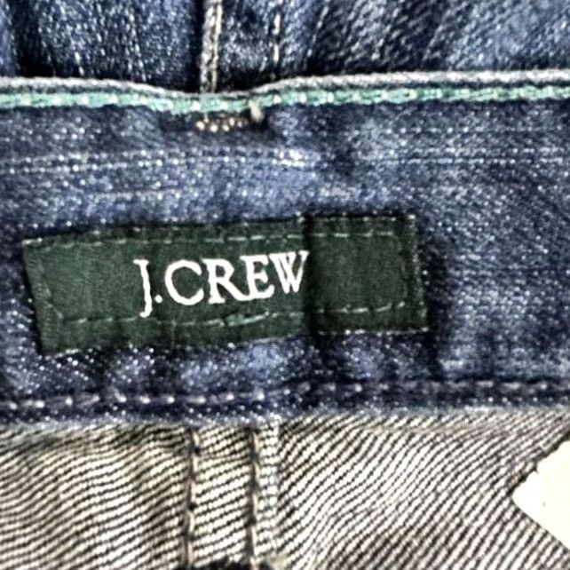 J.Crew J.CREW Jeans Womens 32 Blue Distressed Straight Leg Dark Washed Denim Casual Jeans Green? Size 24" / US 00 / IT 34 - 3 Thumbnail
