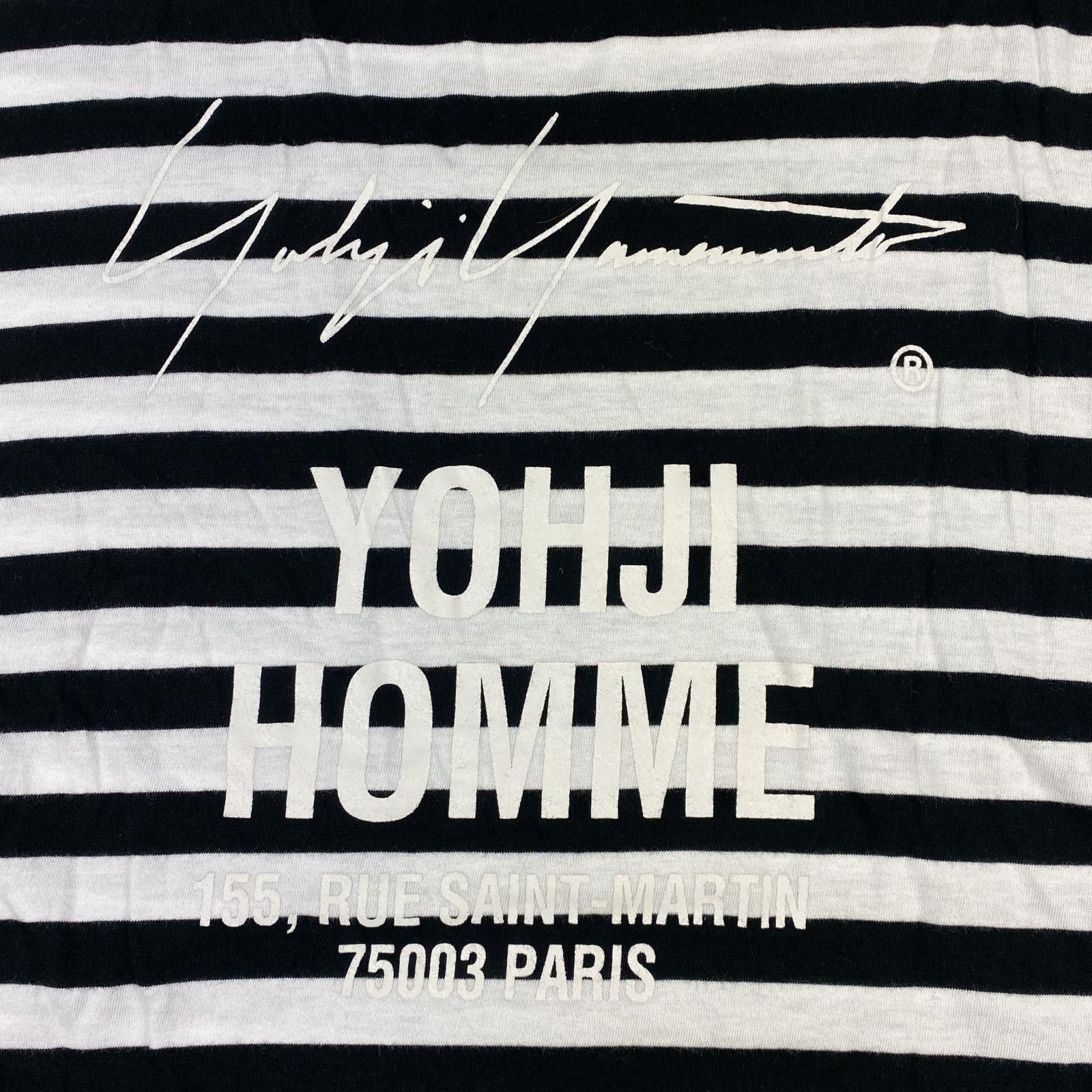 Yohji Yamamoto Yohji Yamamoto POUR HOMME BORDER/STAFF TEE Size US L / EU 52-54 / 3 - 9 Thumbnail
